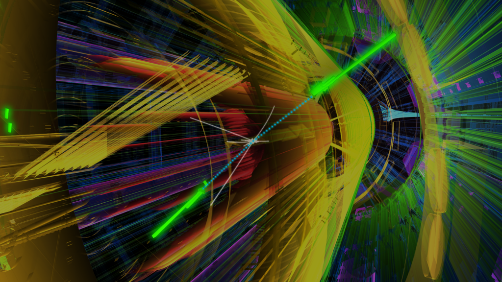 création lumière 2 photons entrant en collision