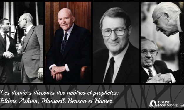 Derniers discours des apôtres Ashton et Maxwell et des Pdts Benson et Hunter